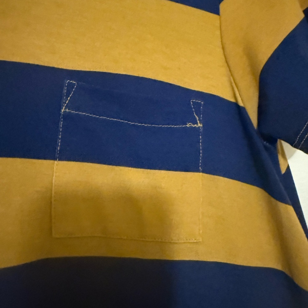 LuLaRoe XS Mustard & Navy Striped High-Low Swing Dress | - Picture 6 of 9